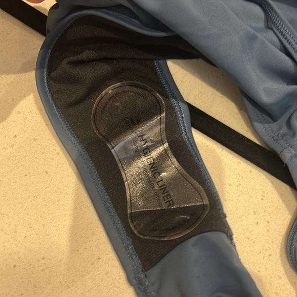 CUPSHE Dark Blue Ruffle Scoop Neck Tummy Control Slimming Swimsuit Cheeky Size S - Picture 6 of 12